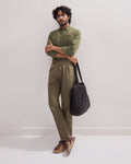 Olive Linen Stripe Shirt - Proba