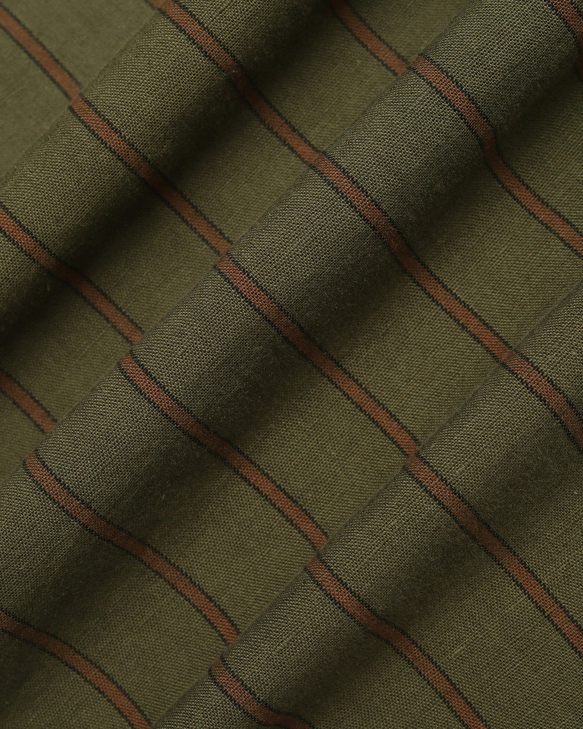 Olive Linen Stripe Shirt - Proba