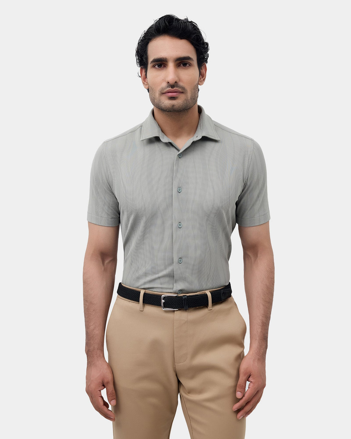 Olive Solid Shirt - Clycine