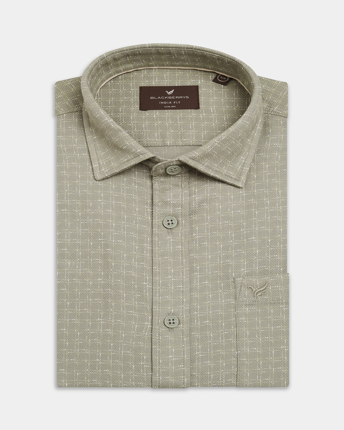 Olive Printed Shirt - Damios