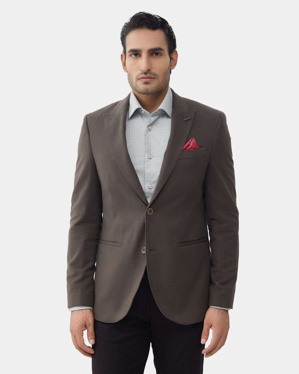 Olive Solid Blazer - Jaize