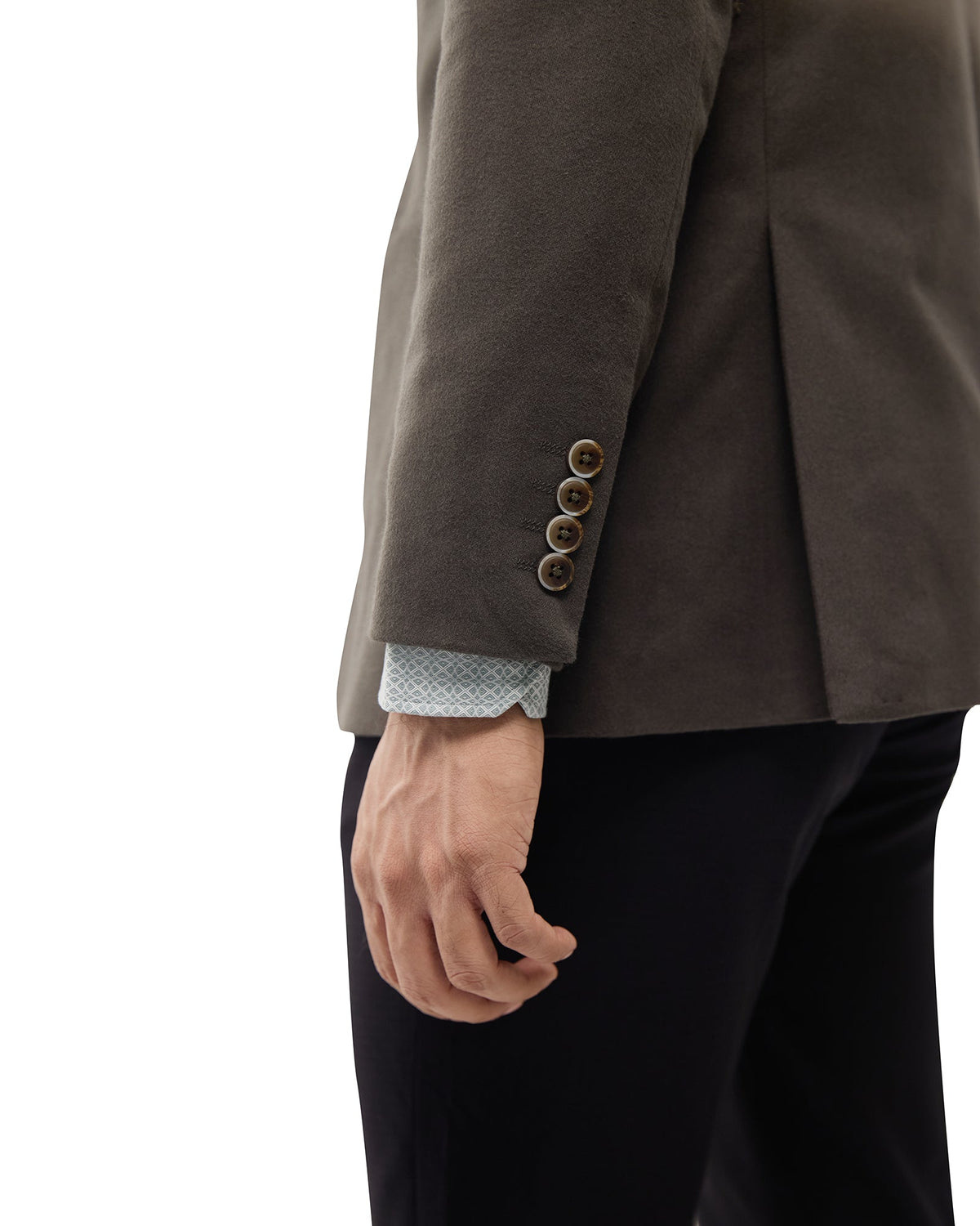 Olive Solid Blazer - Jaize