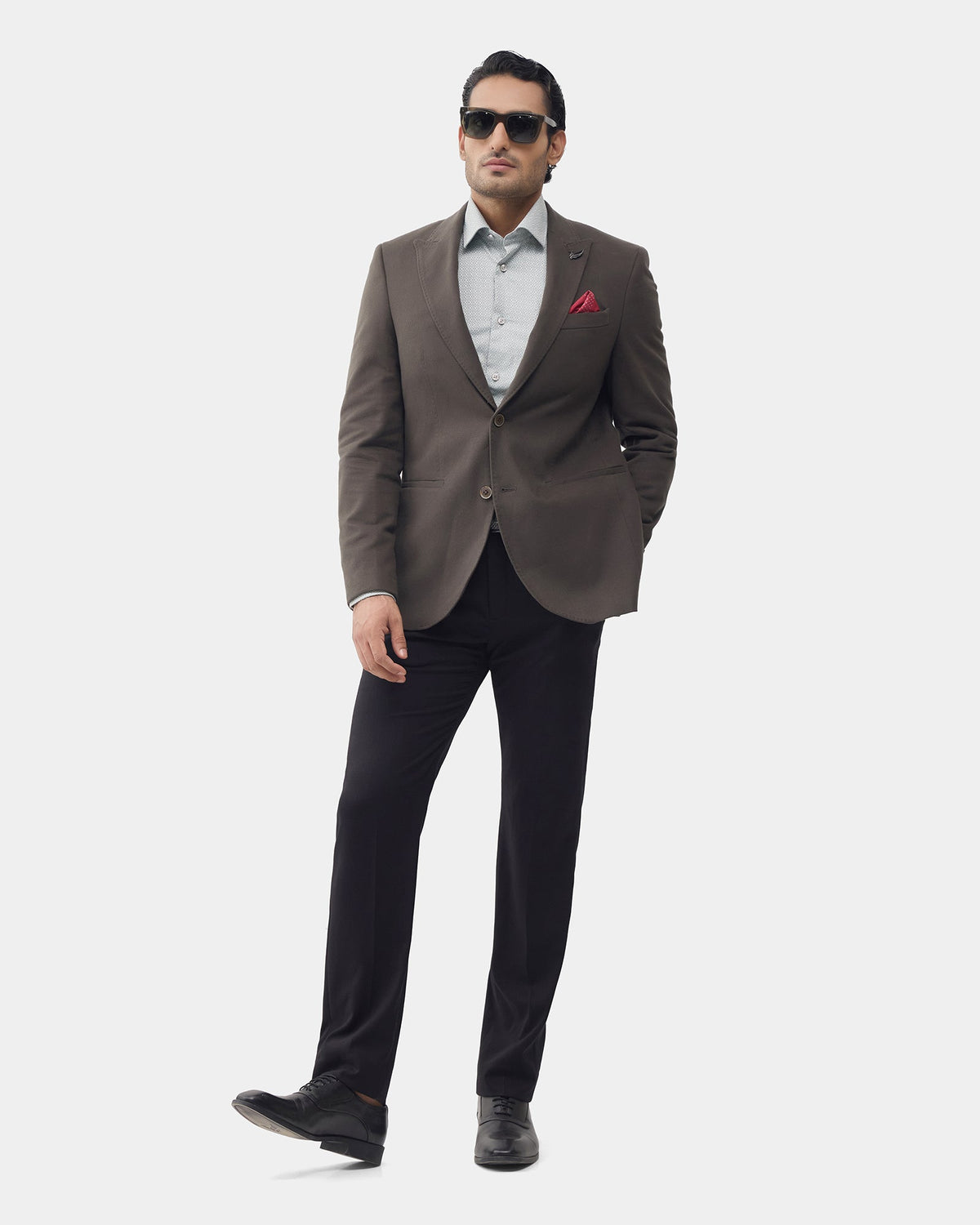 Olive Solid Blazer - Jaize