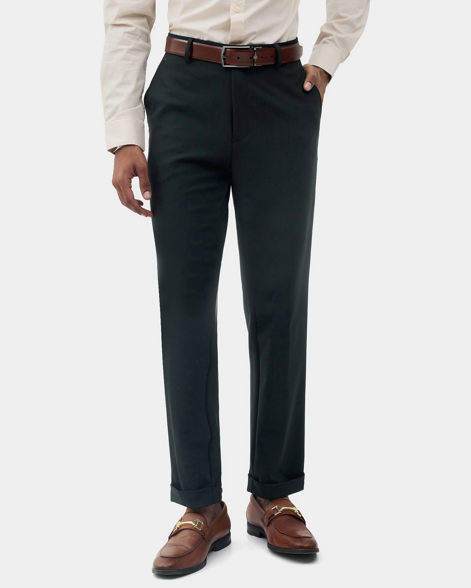 CLEAN FRONT COMFORT FIT SOLID TROUSER