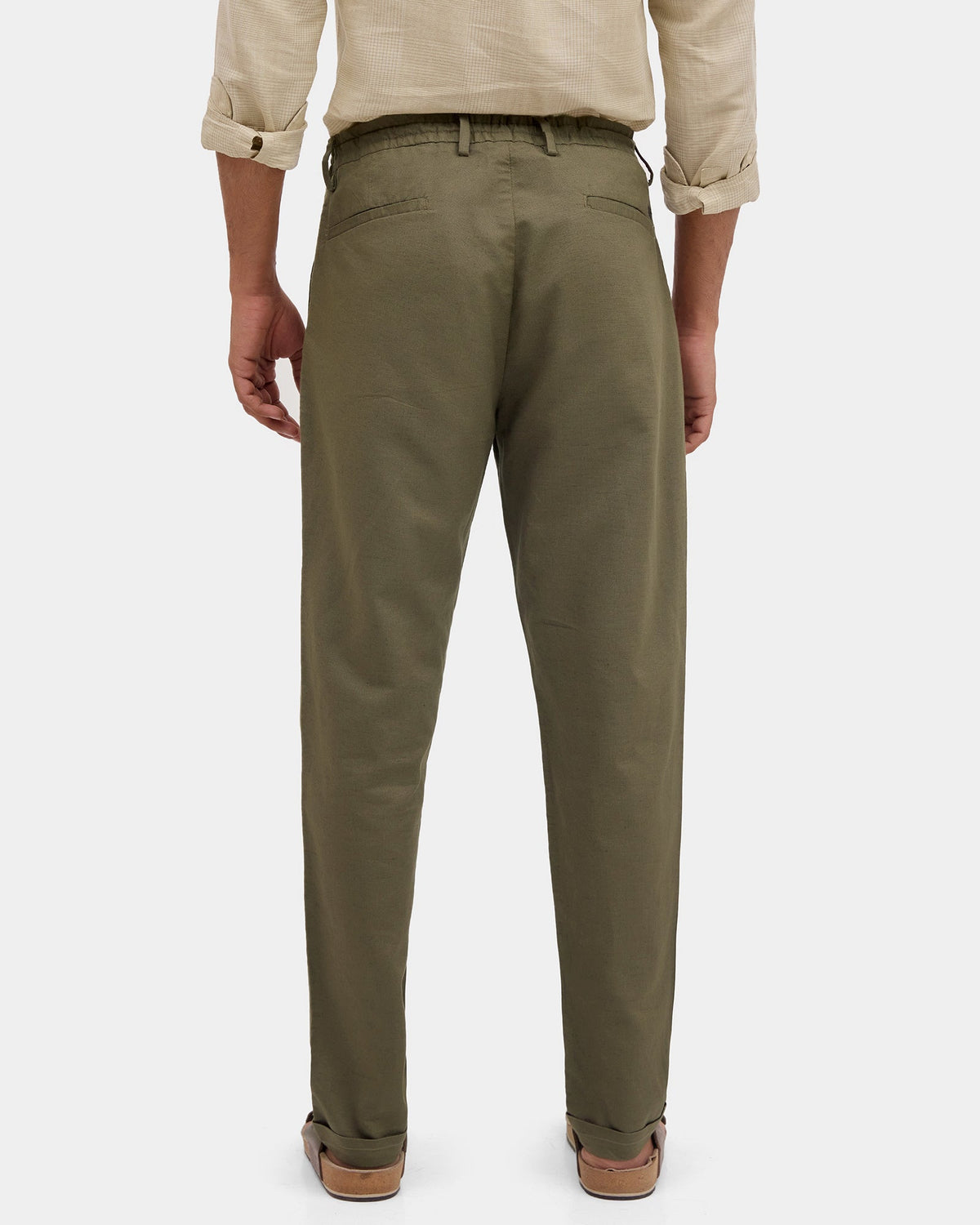 Olive Solid Khakis - Ripple