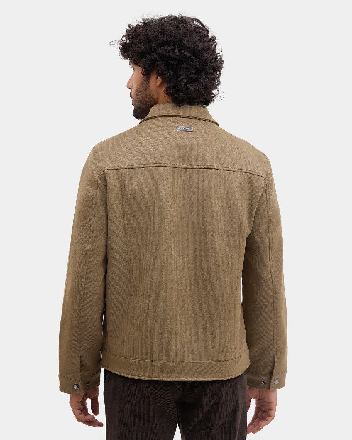 Olive Solid Zipper Jacket - Wysher