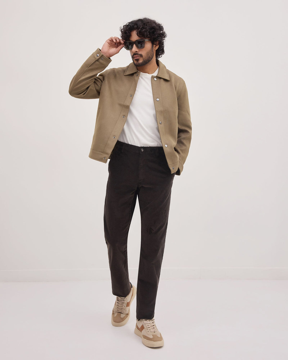 Olive Solid Zipper Jacket - Wysher
