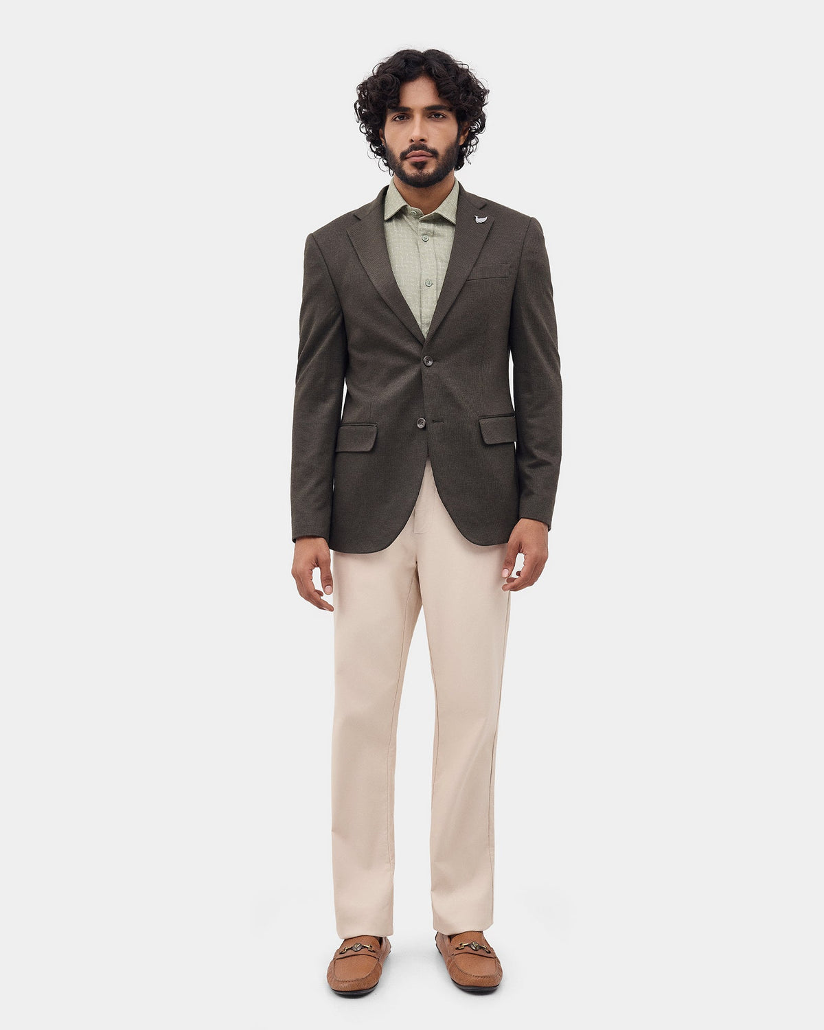 Olive Stripe Blazer - Kiroc