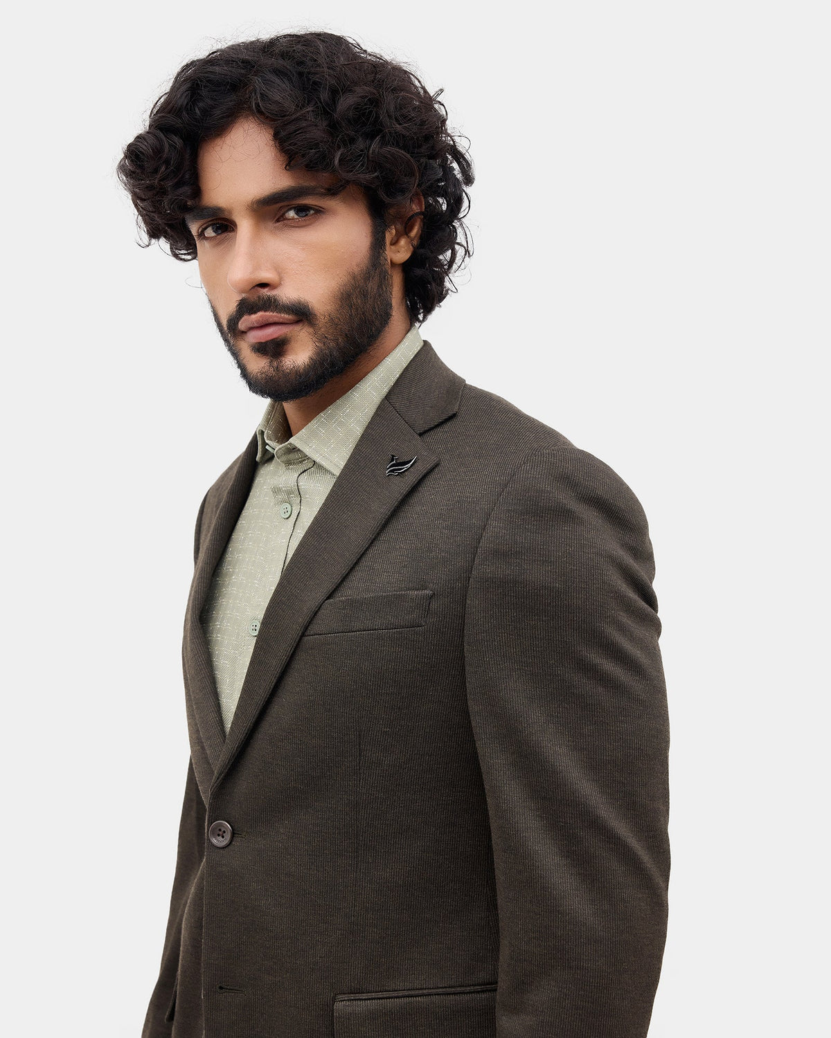 Olive Stripe Blazer - Kiroc
