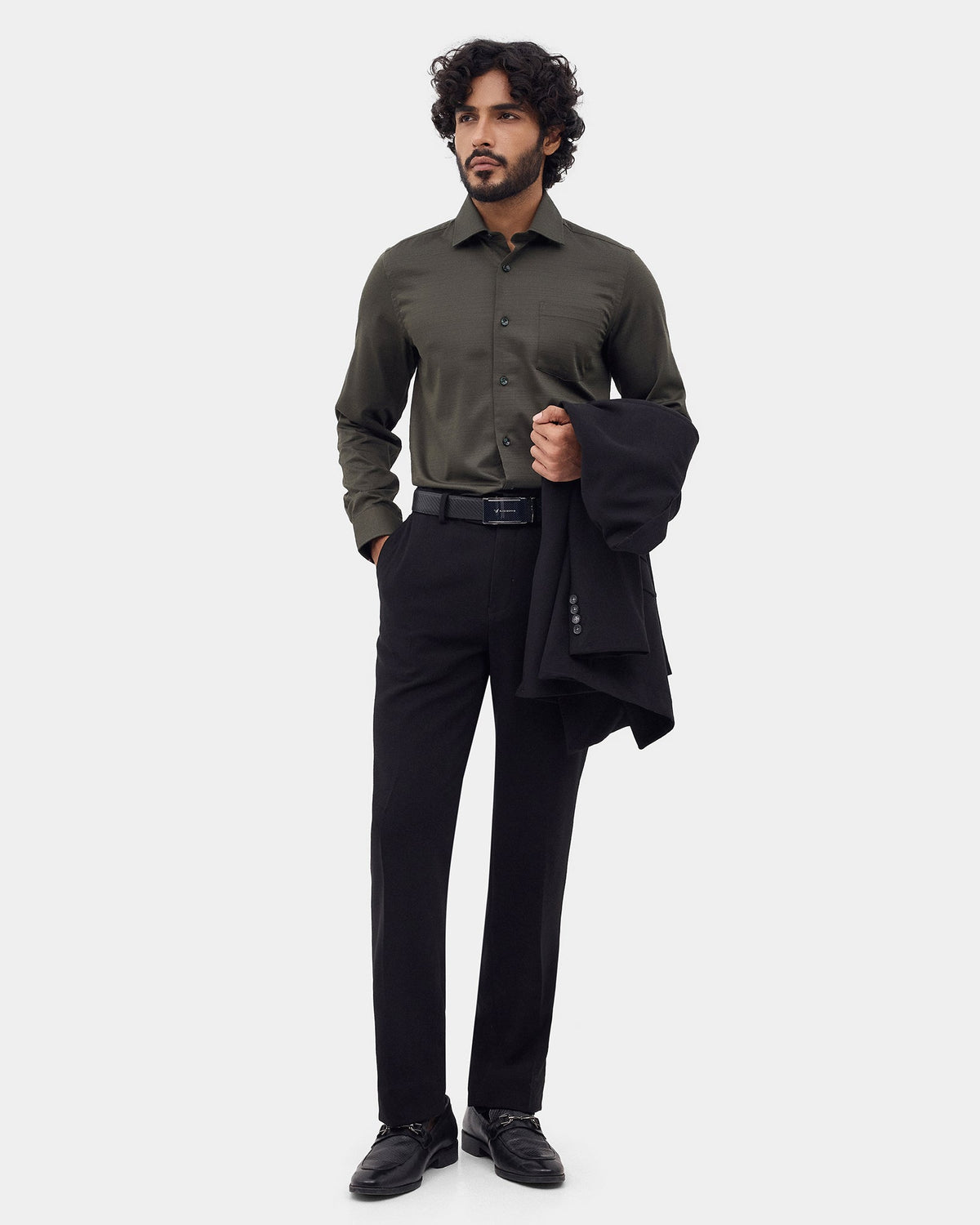 Olive Textured Shirt - Ciri