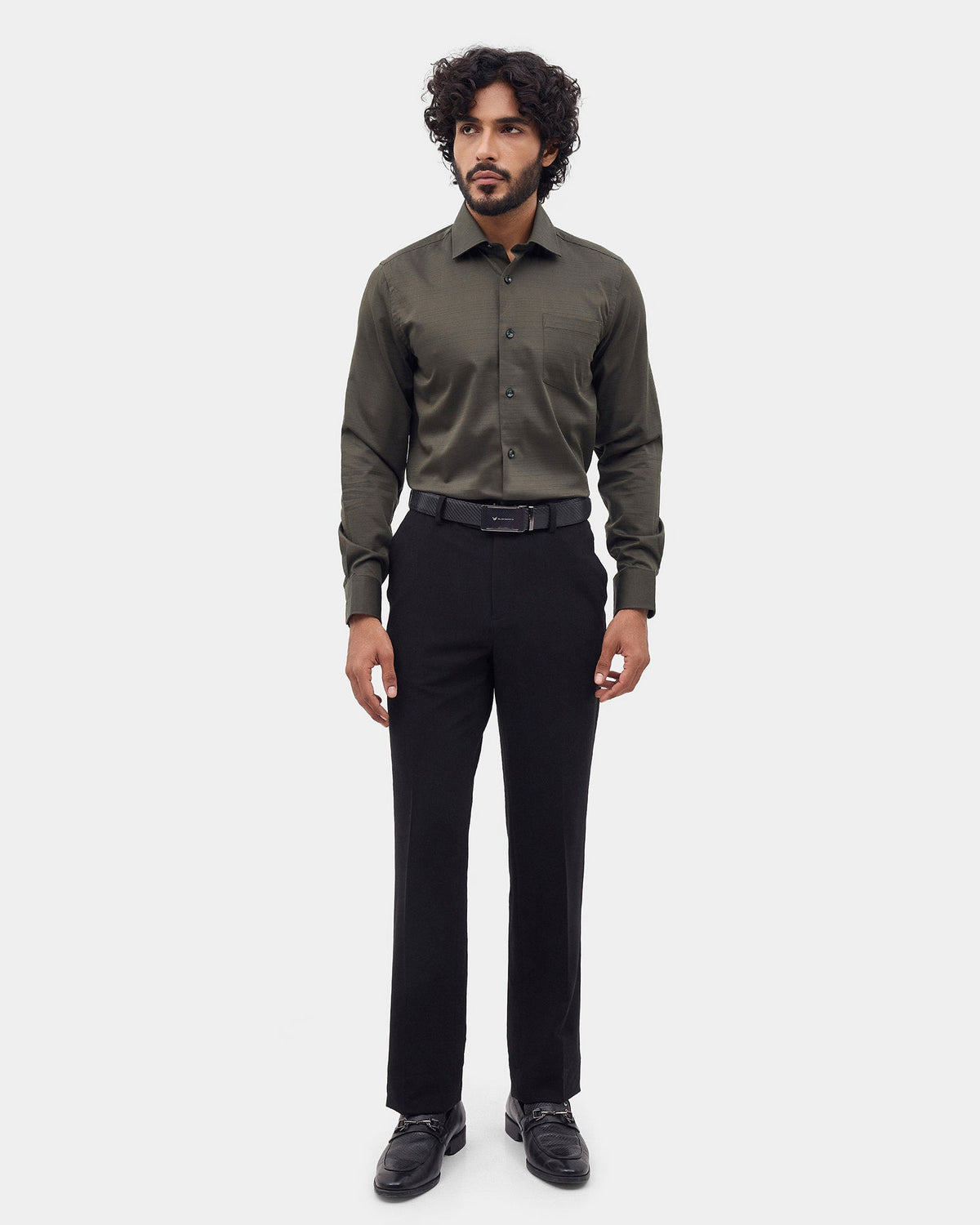 Olive Textured Shirt - Ciri