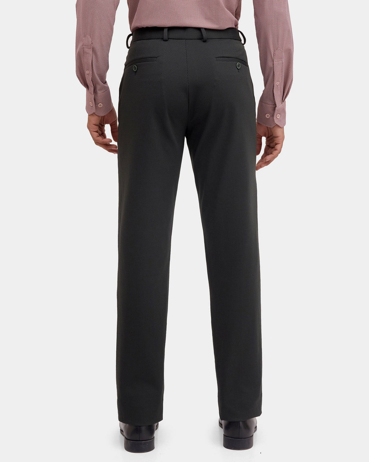 Olive Textured Trouser - Wellington