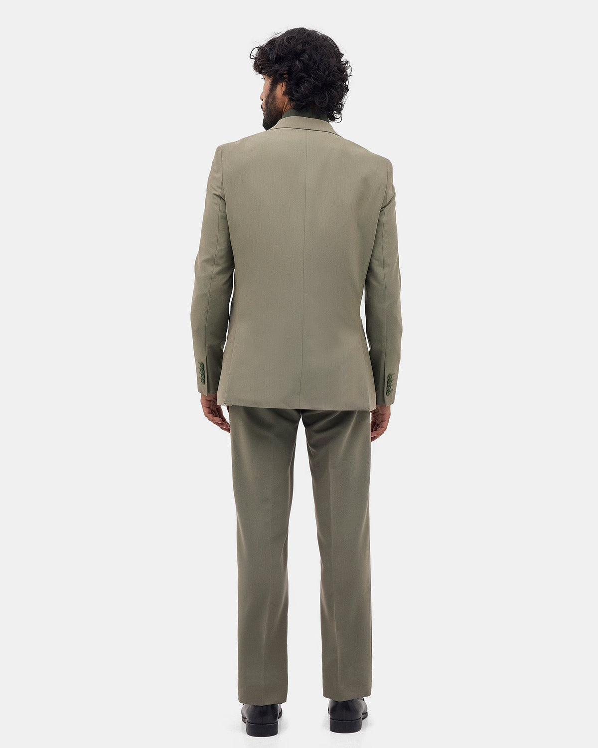 Olive Two Piece Textured Suit - Langston