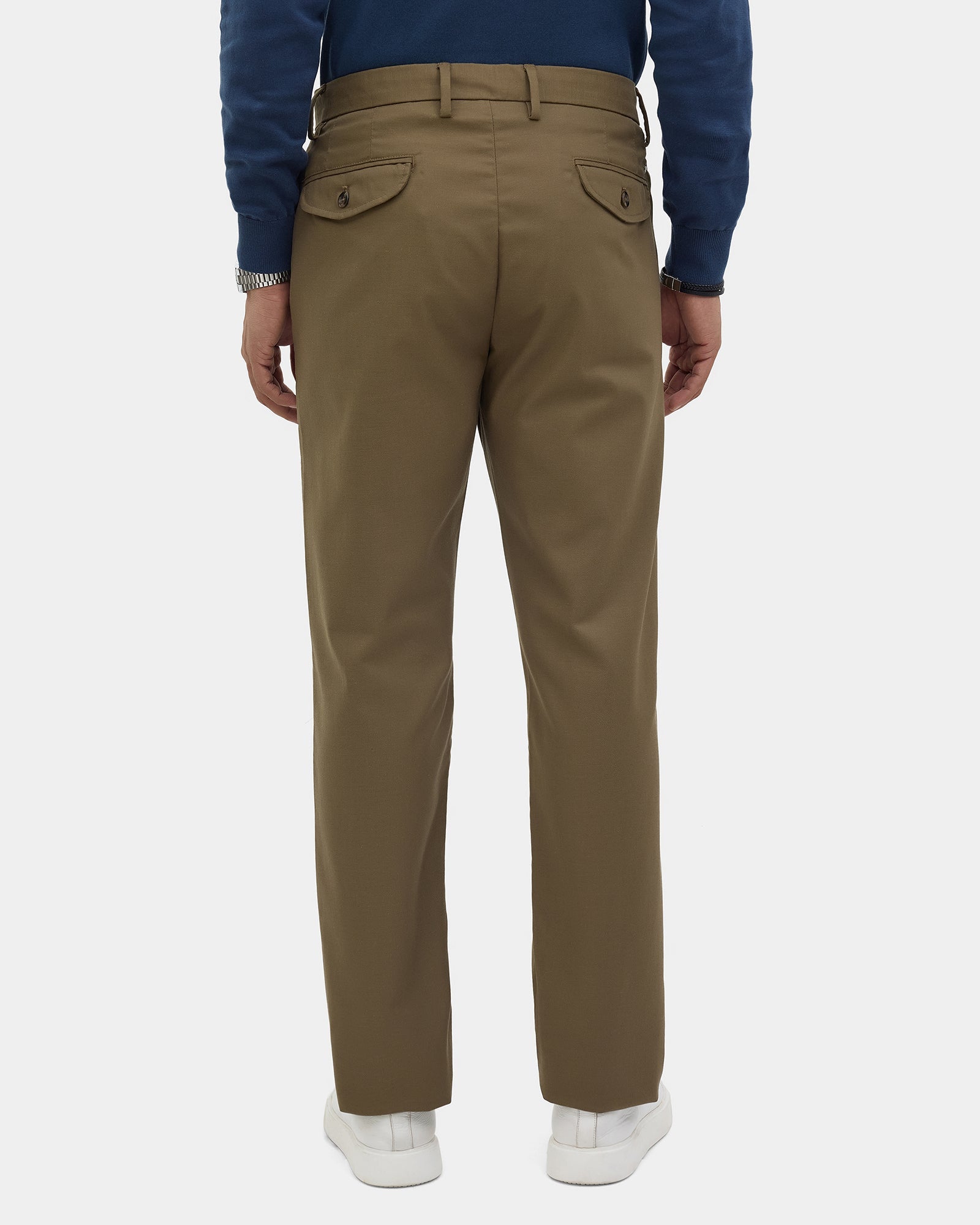 Olive Unwrinkle Textured Khakis - Dolomite