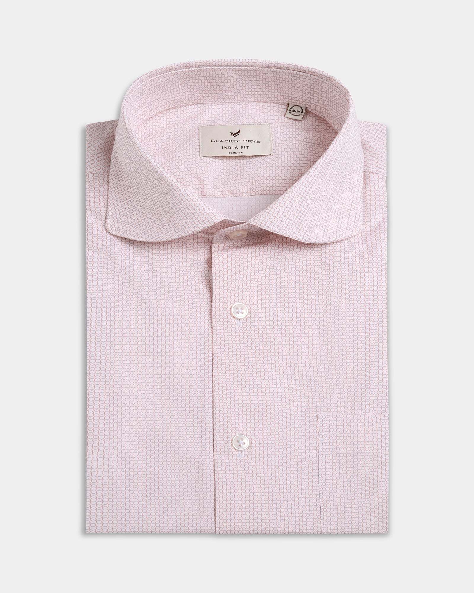Peach Non Iron Printed Shirt - Erol