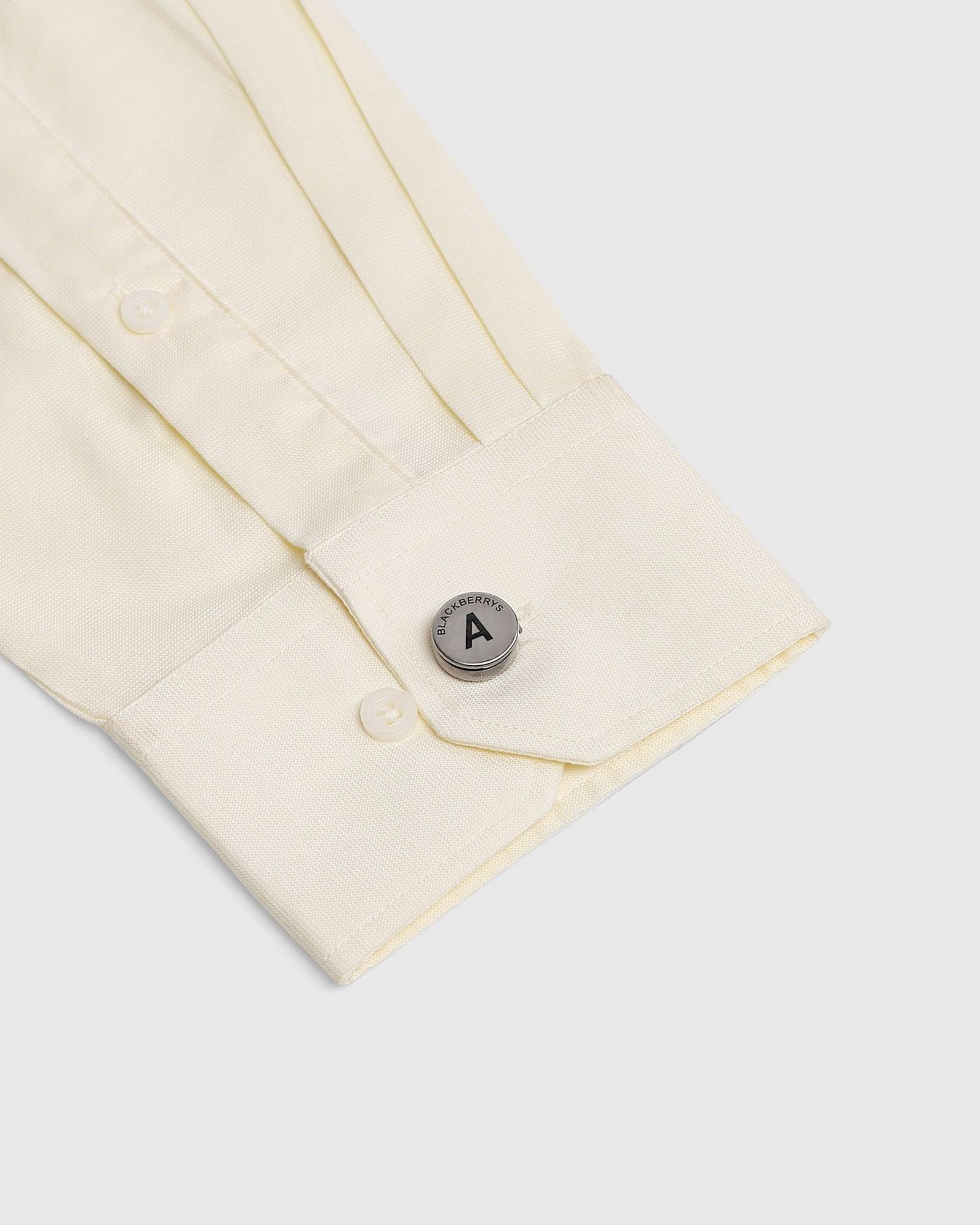 Personalised Shirt Button Cover With Alphabetic Initial-A