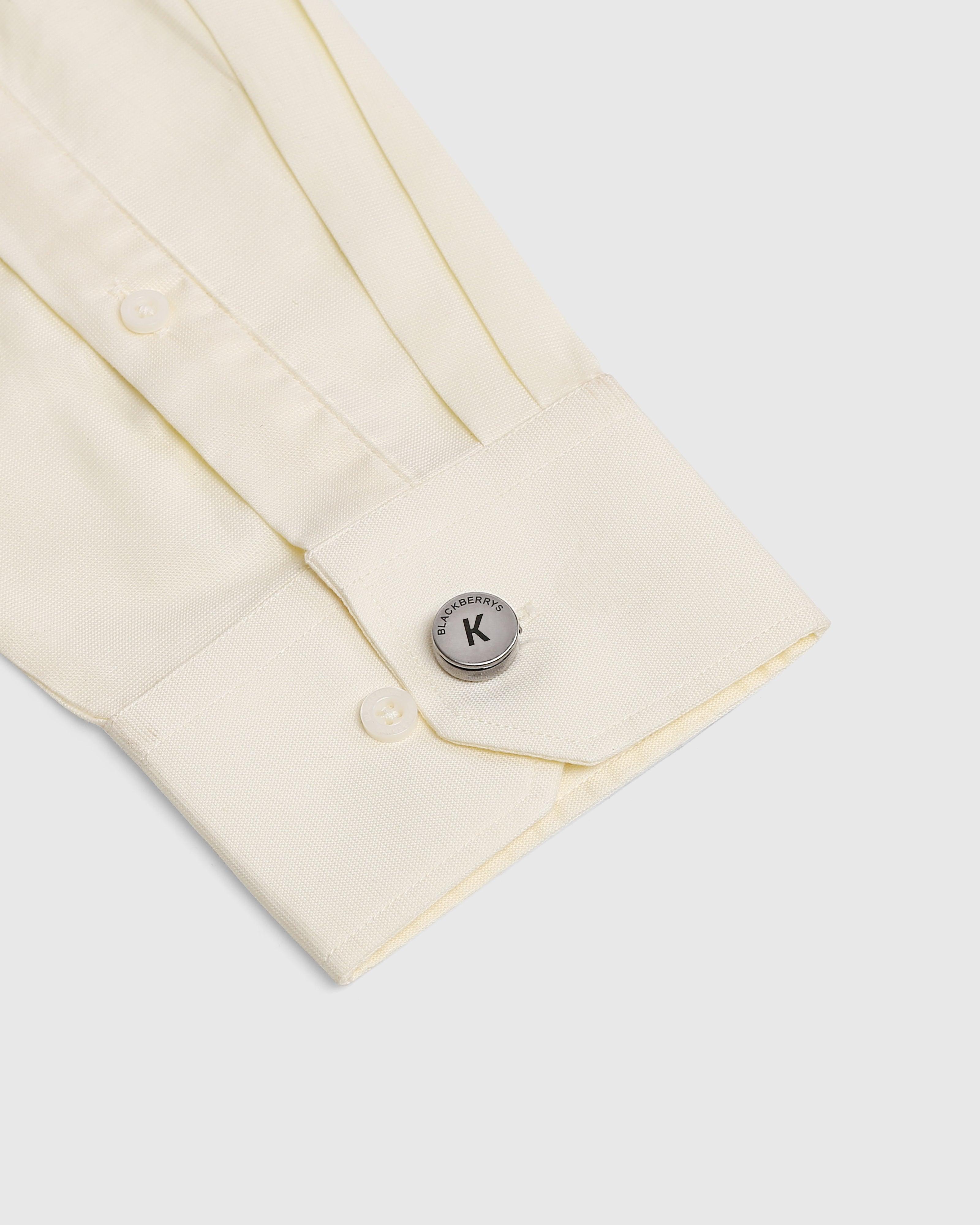 Personalised Shirt Button Cover With Alphabetic Initial-K