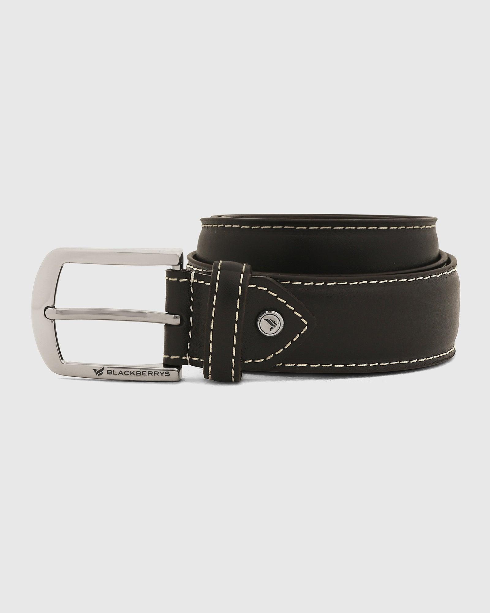 Leather Brown Solid Belt - Quarel