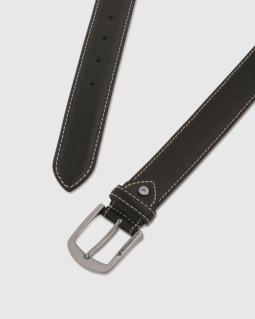 Leather Brown Solid Belt - Quarel