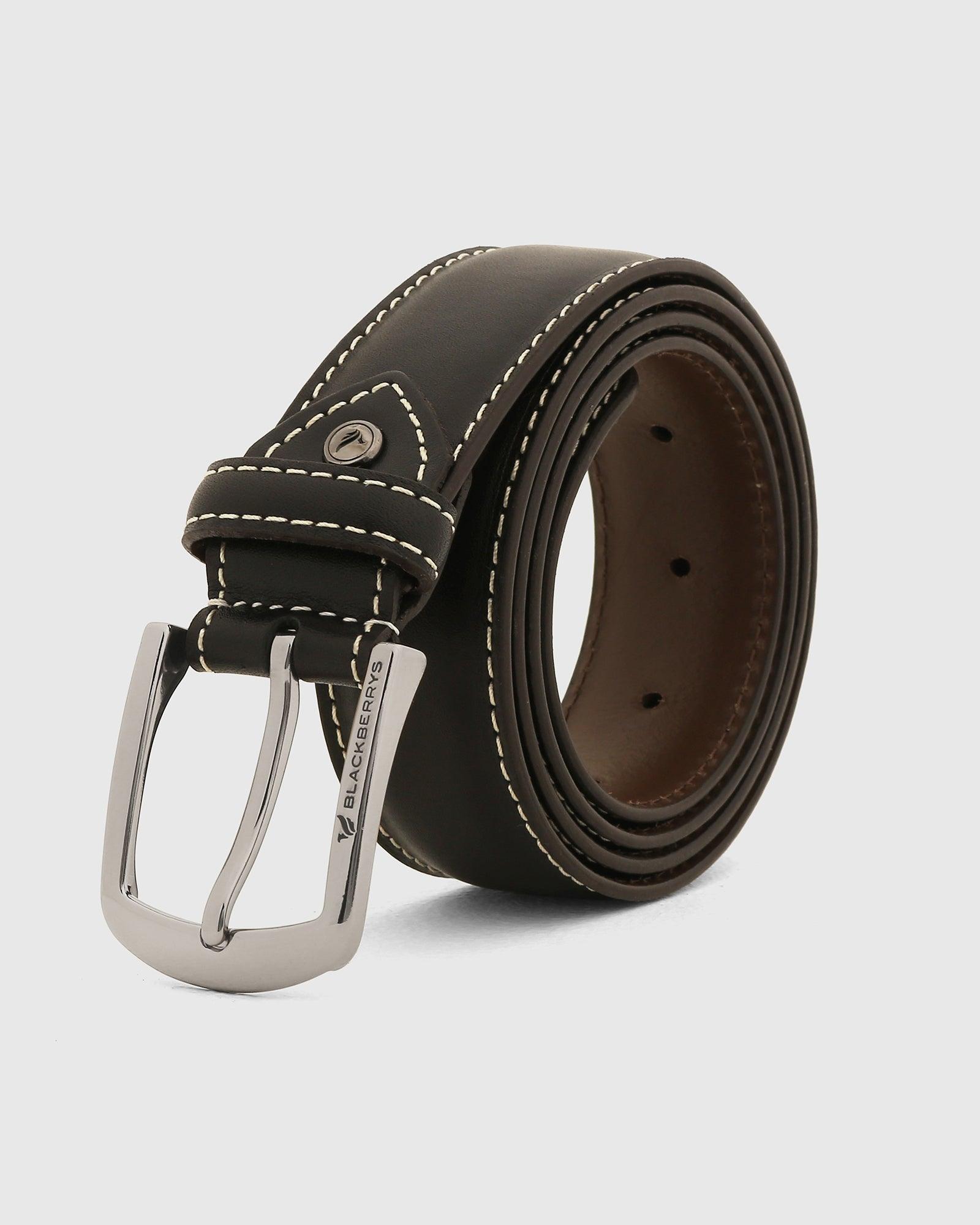 Leather Brown Solid Belt - Quarel