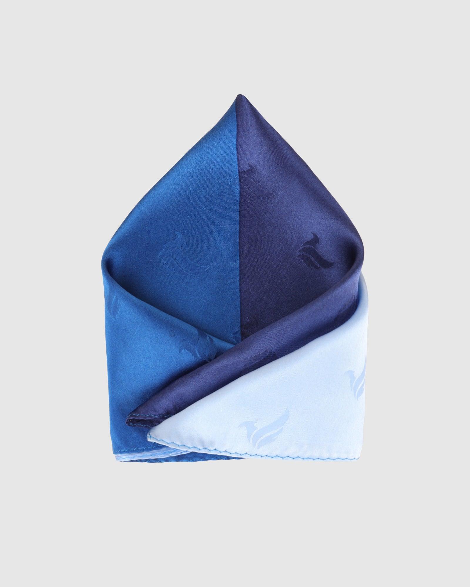 Must Haves Silk Blue Solid Pocket Square - New Teddy