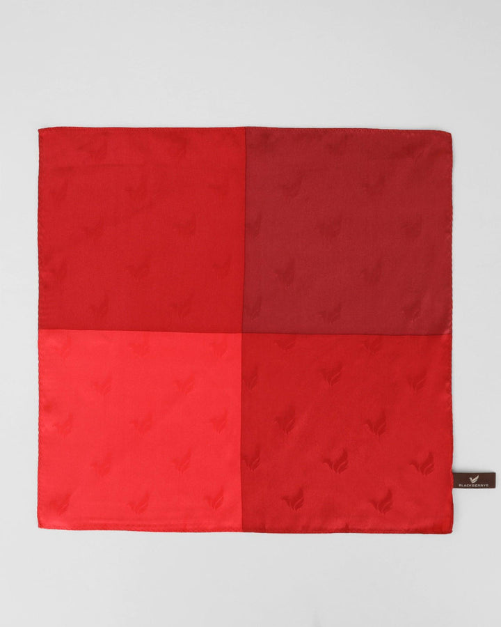 Must Haves Silk Red Solid Pocket Square - New Teddy