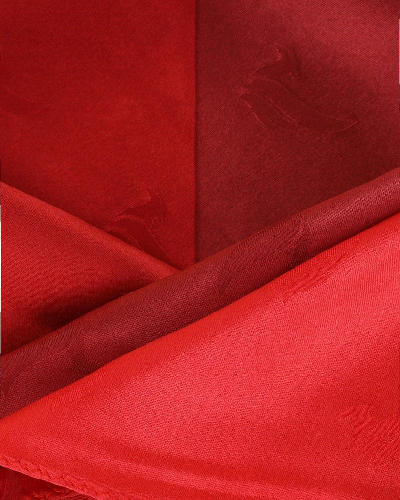 Must Haves Silk Red Solid Pocket Square - New Teddy