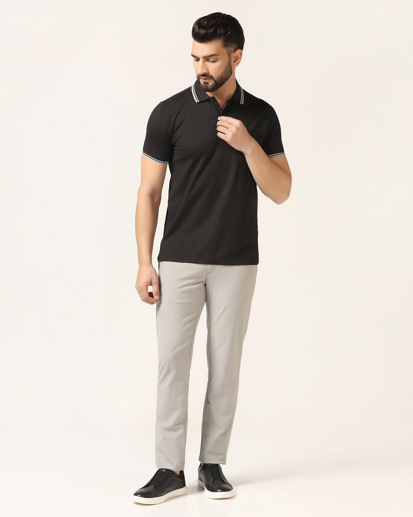 Polo Black Solid T-Shirt - Walter