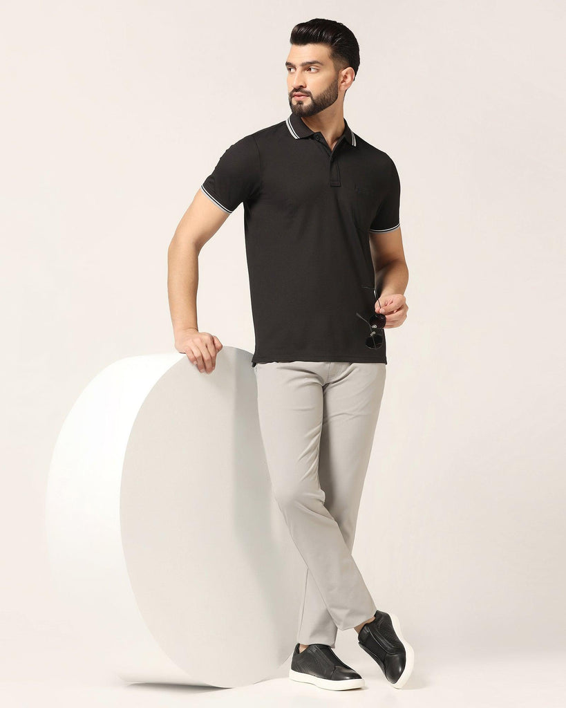 Polo Black Solid T-Shirt - Walter