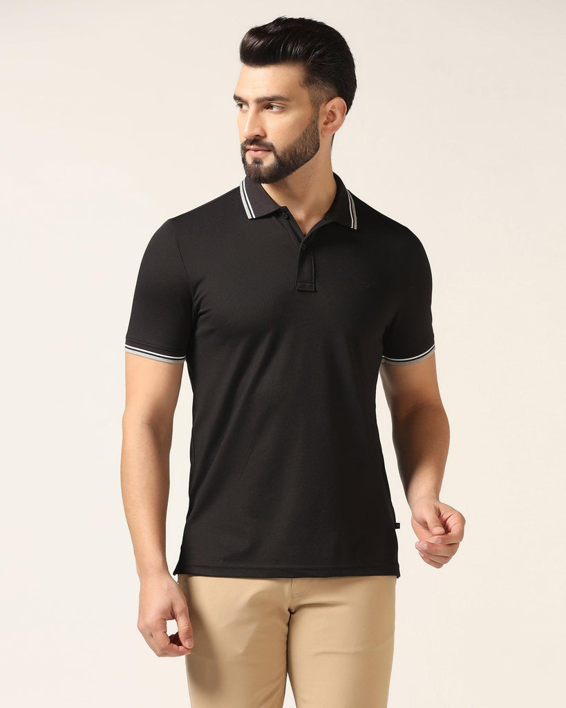 Polo Black Solid T-Shirt - Walter