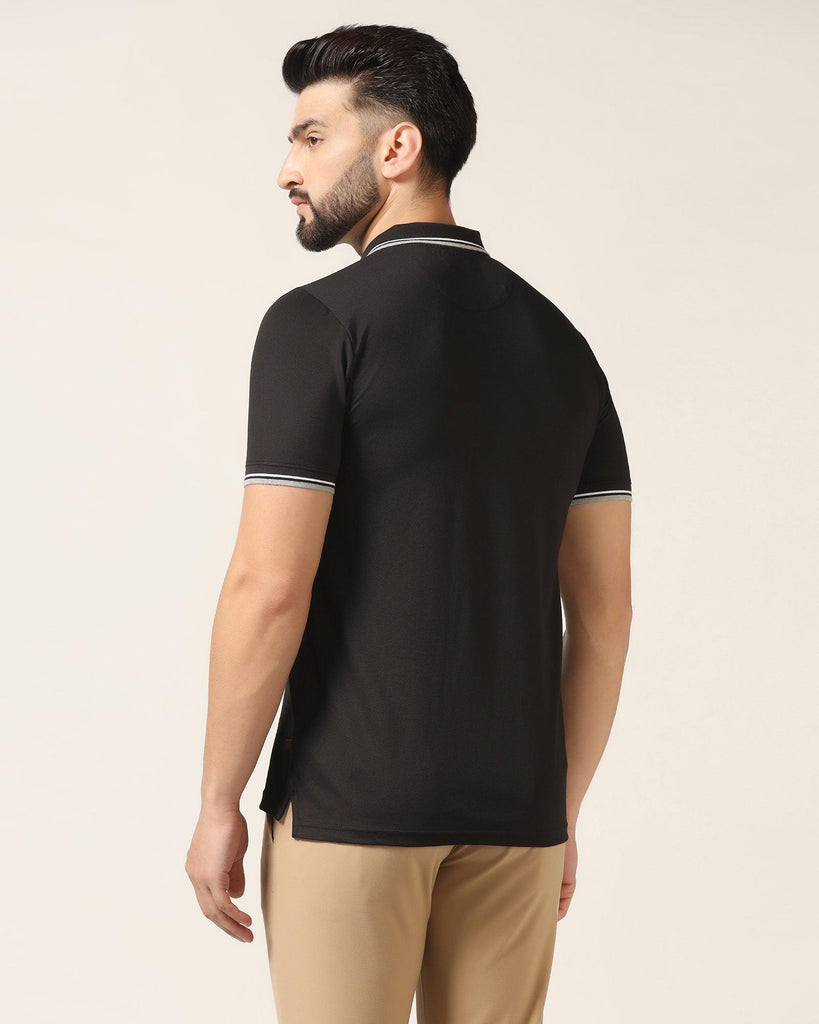 Polo Black Solid T-Shirt - Walter