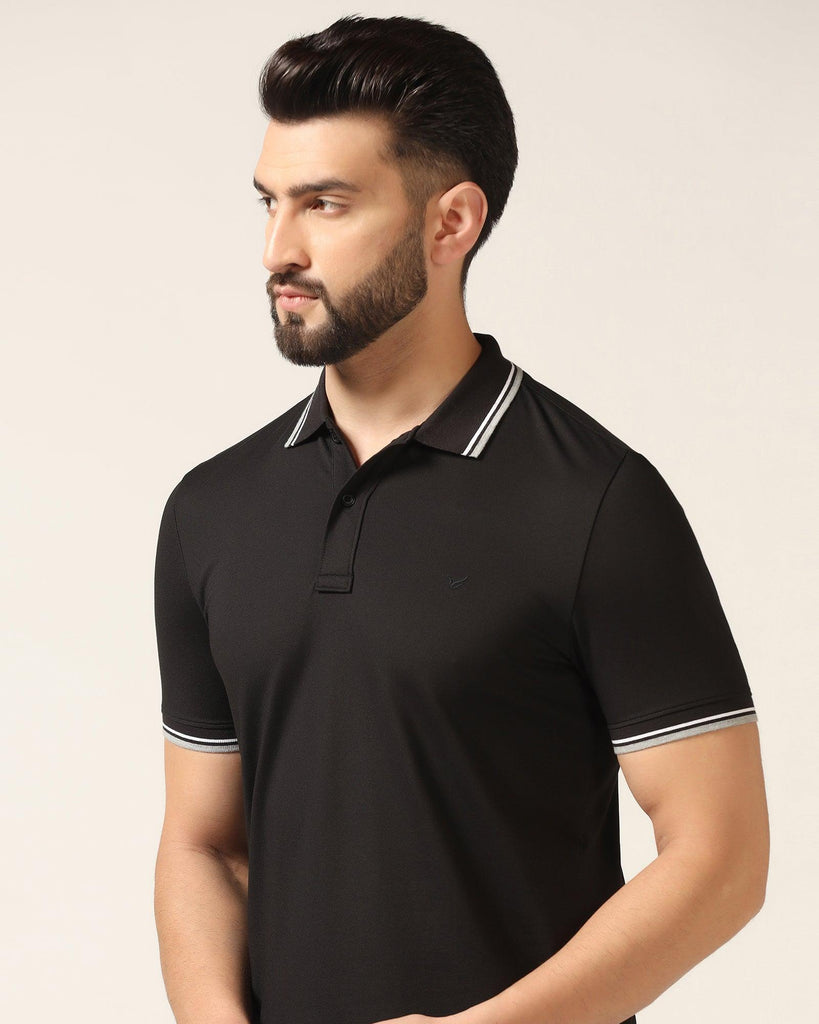 Polo Black Solid T-Shirt - Walter