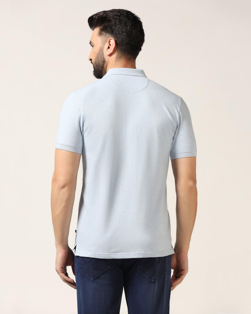 Polo Blue Melange Solid T-Shirt - Alec