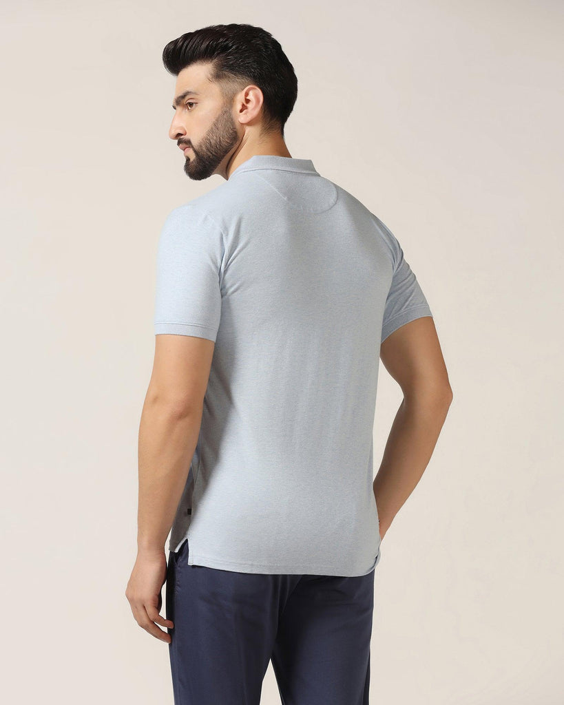 Polo Blue Melange Solid T-Shirt - Alec