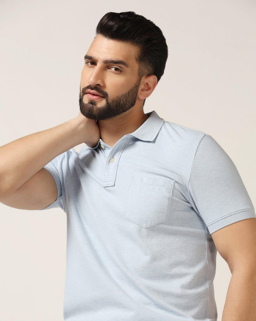 Polo Blue Melange Solid T-Shirt - Alec