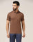 Polo Brown Melange Solid T-Shirt - Felix