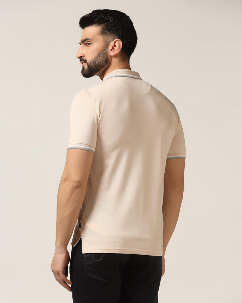 Polo Cream Solid T-Shirt - Walter