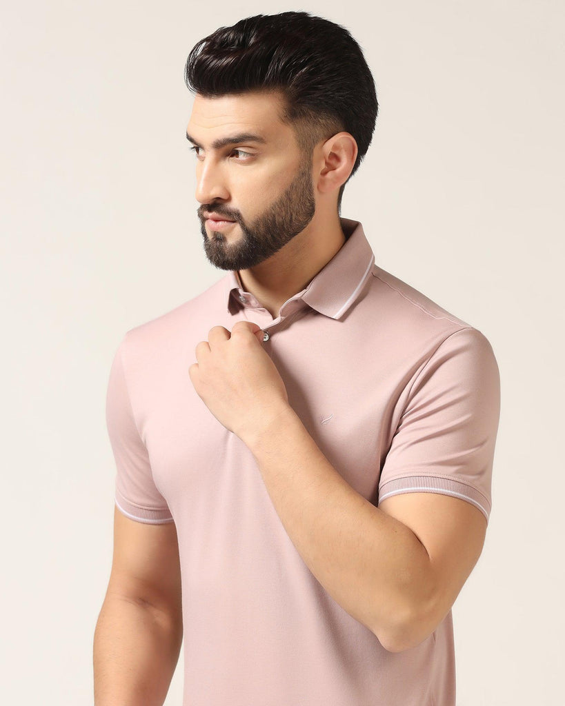 Polo Dusty Pink Solid T-Shirt - Adam