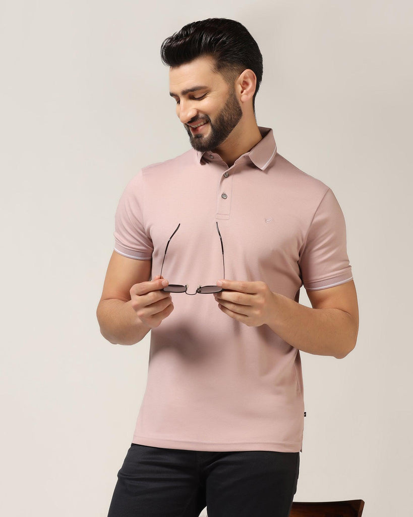 Polo Dusty Pink Solid T-Shirt - Adam