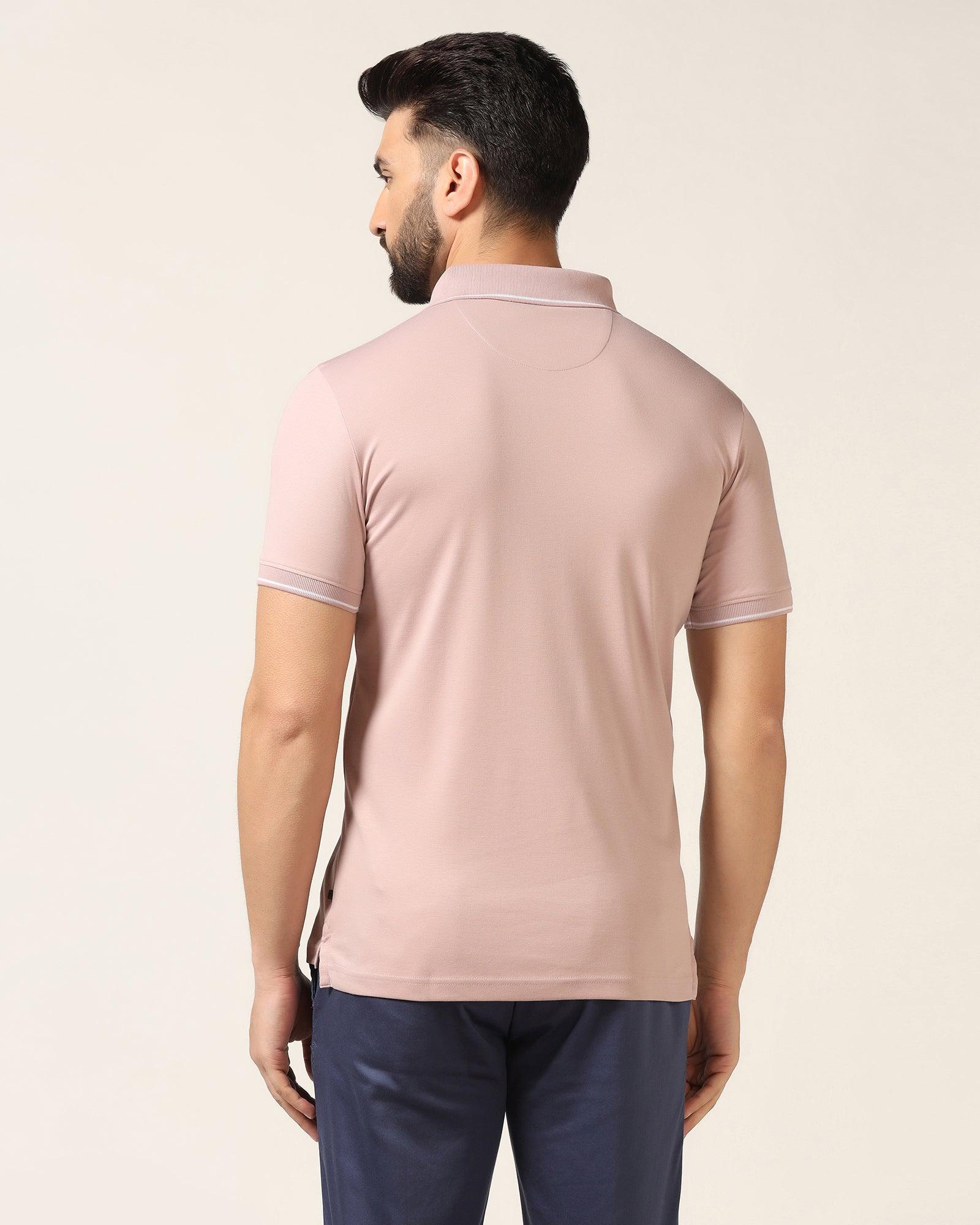 Polo Dusty Pink Solid T-Shirt - Adam - Blackberrys
