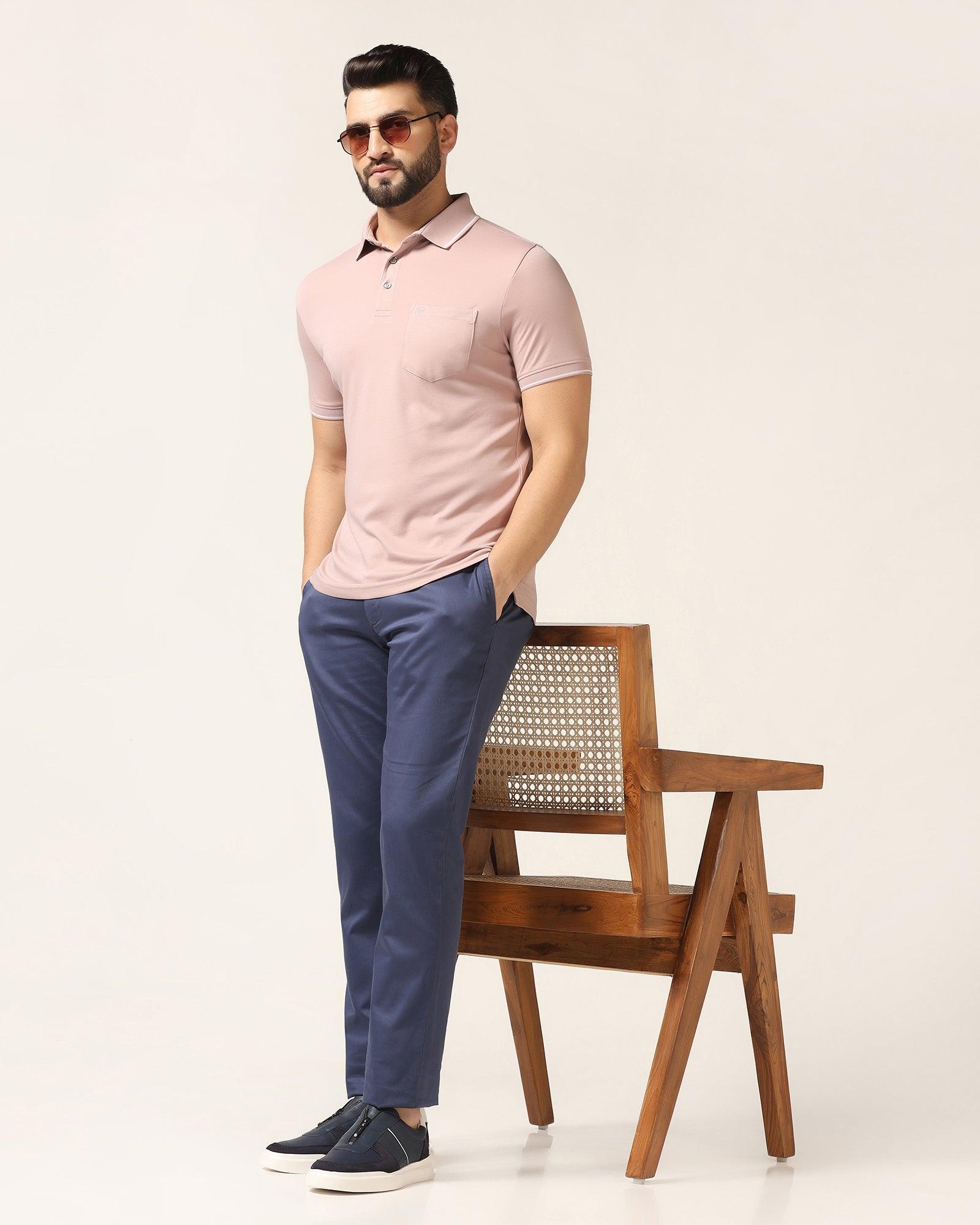 Polo Dusty Pink Solid T-Shirt - Adam - Blackberrys