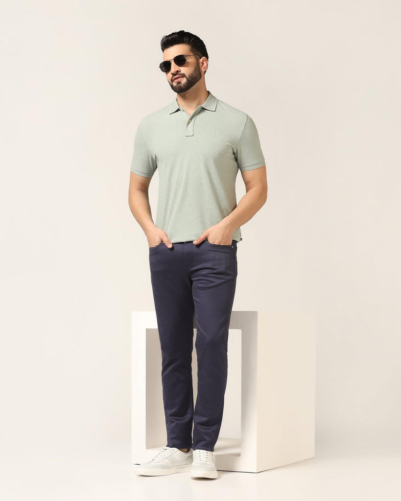 Polo Green Melange Solid T-Shirt - Alec