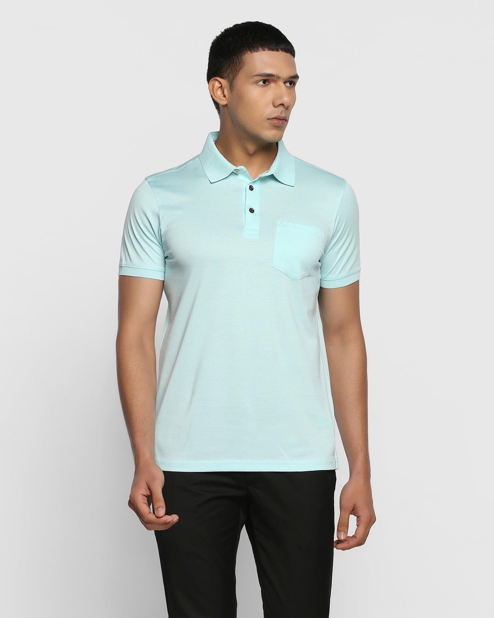 Polo Aqua Solid T-Shirt - Mercury