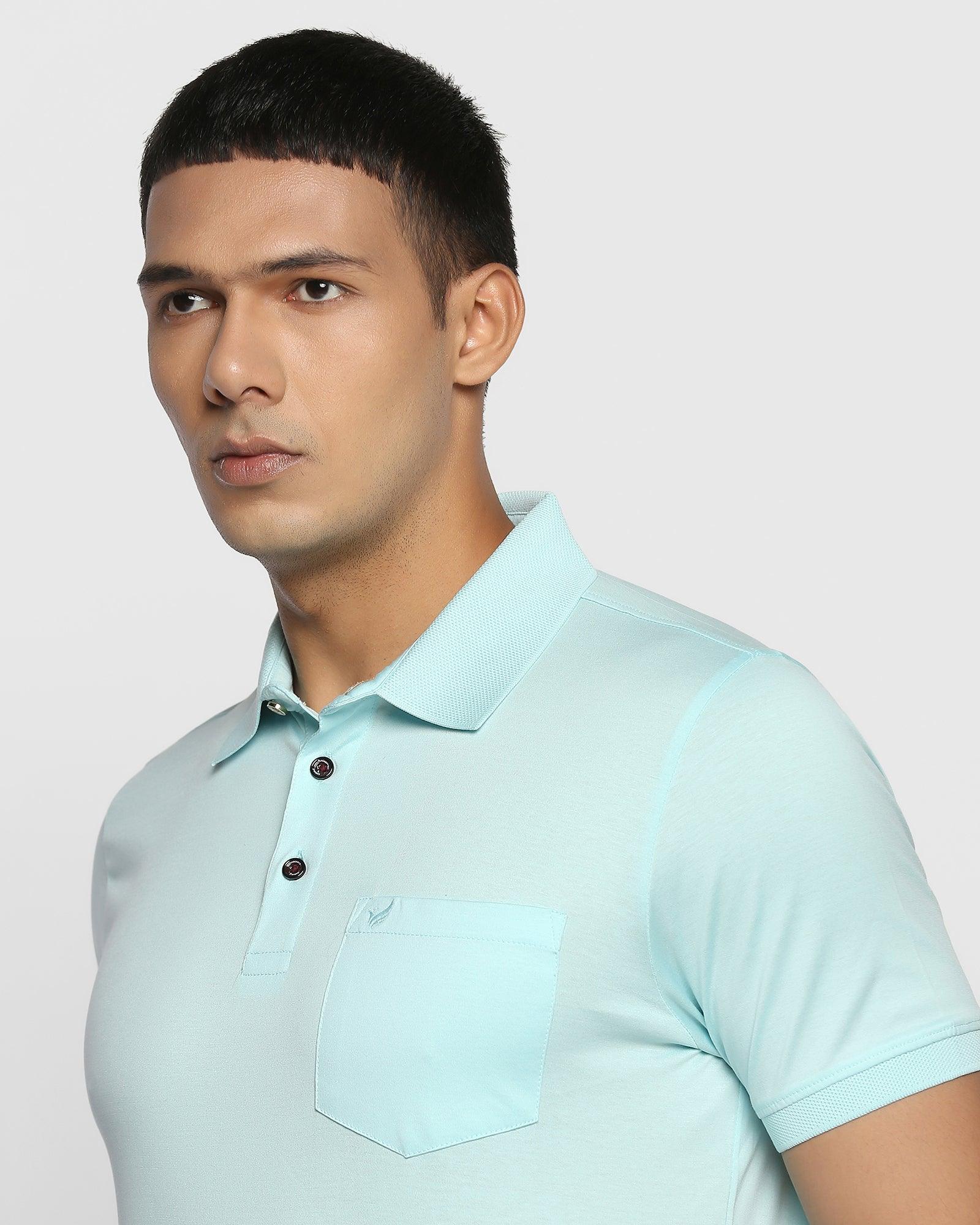 Polo Aqua Solid T Shirt - Mercury