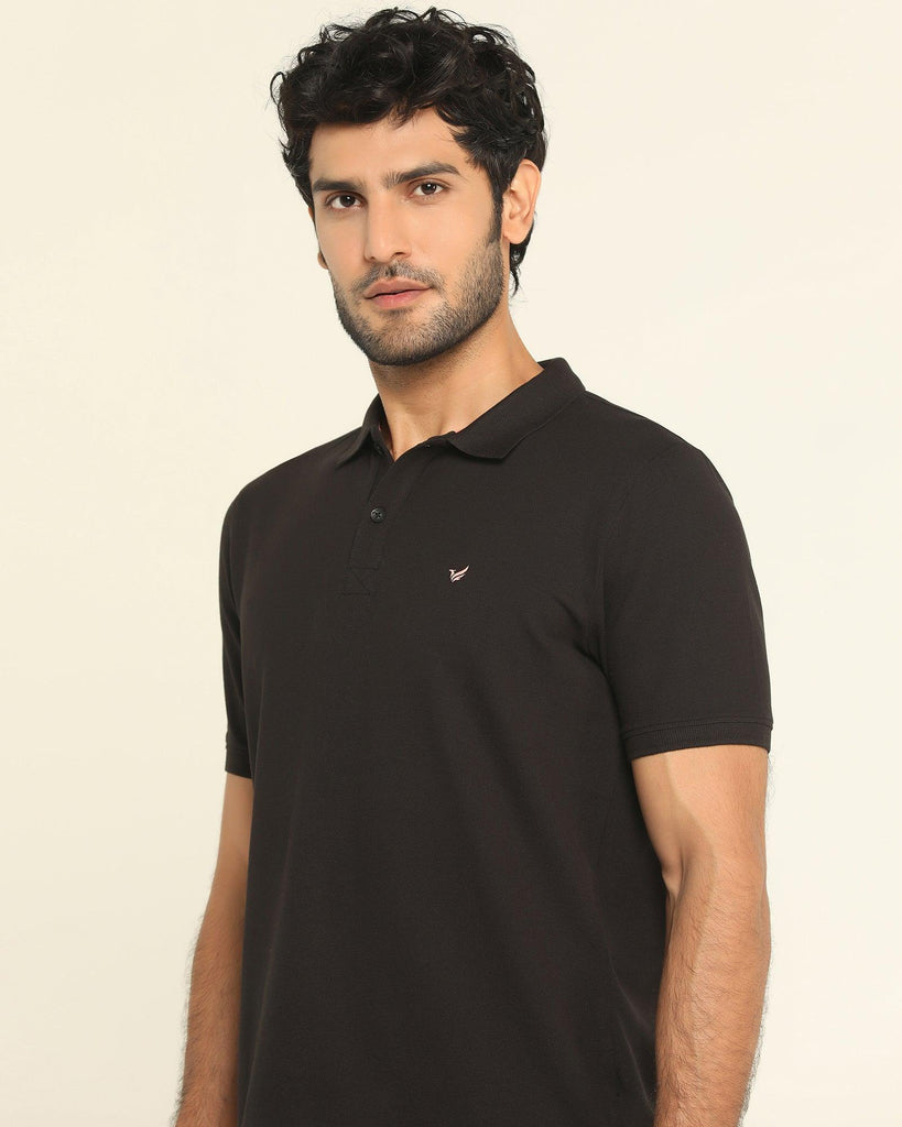 Polo Black Solid T-Shirt - Bonnel