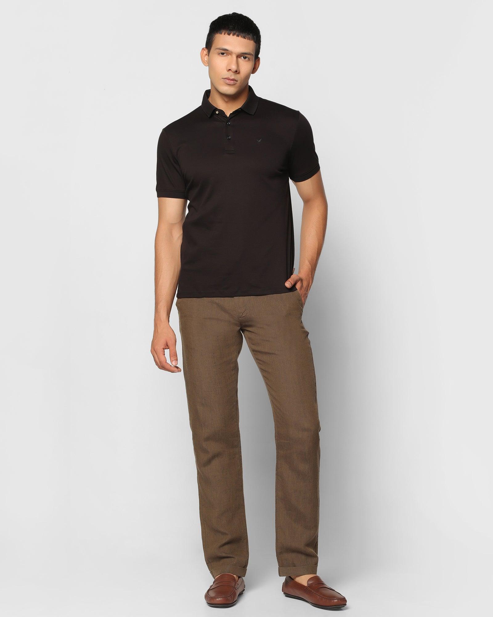 Polo Black Solid T Shirt - Toll