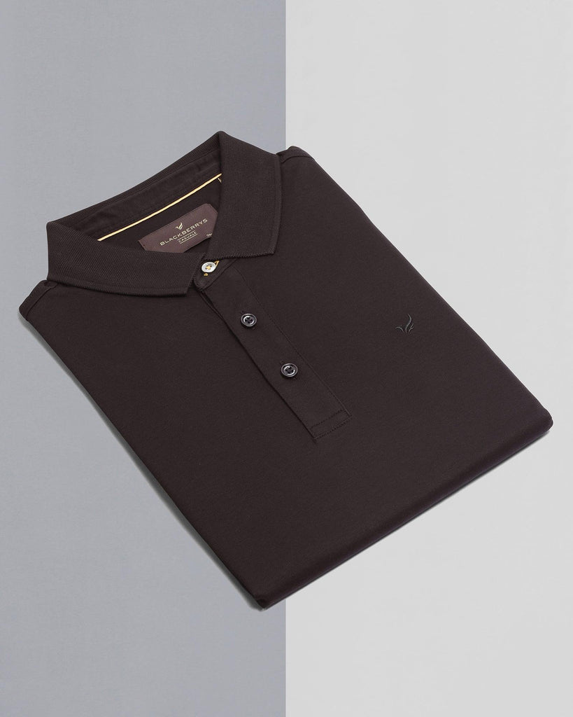 Polo Black Solid T-Shirt - Toll