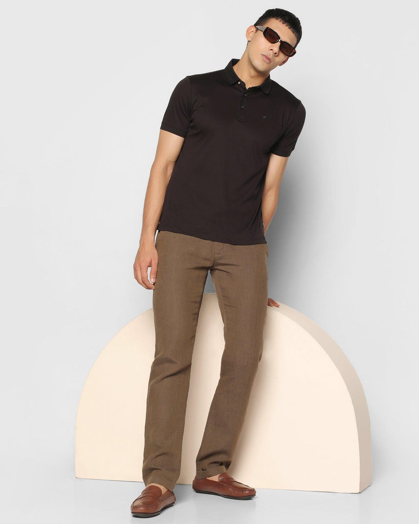 Polo Black Solid T-Shirt - Toll