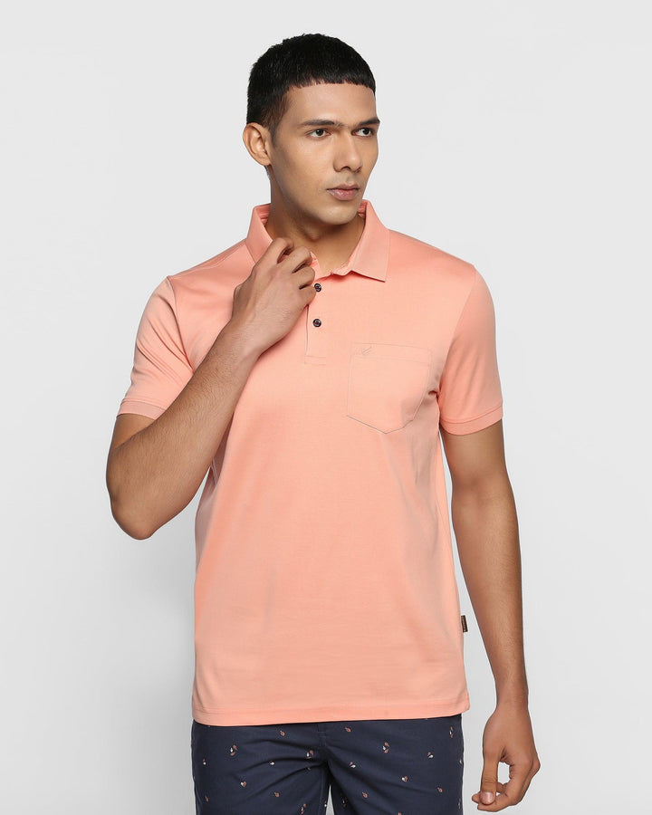 Polo Candy Orange Solid T-Shirt - Mercury