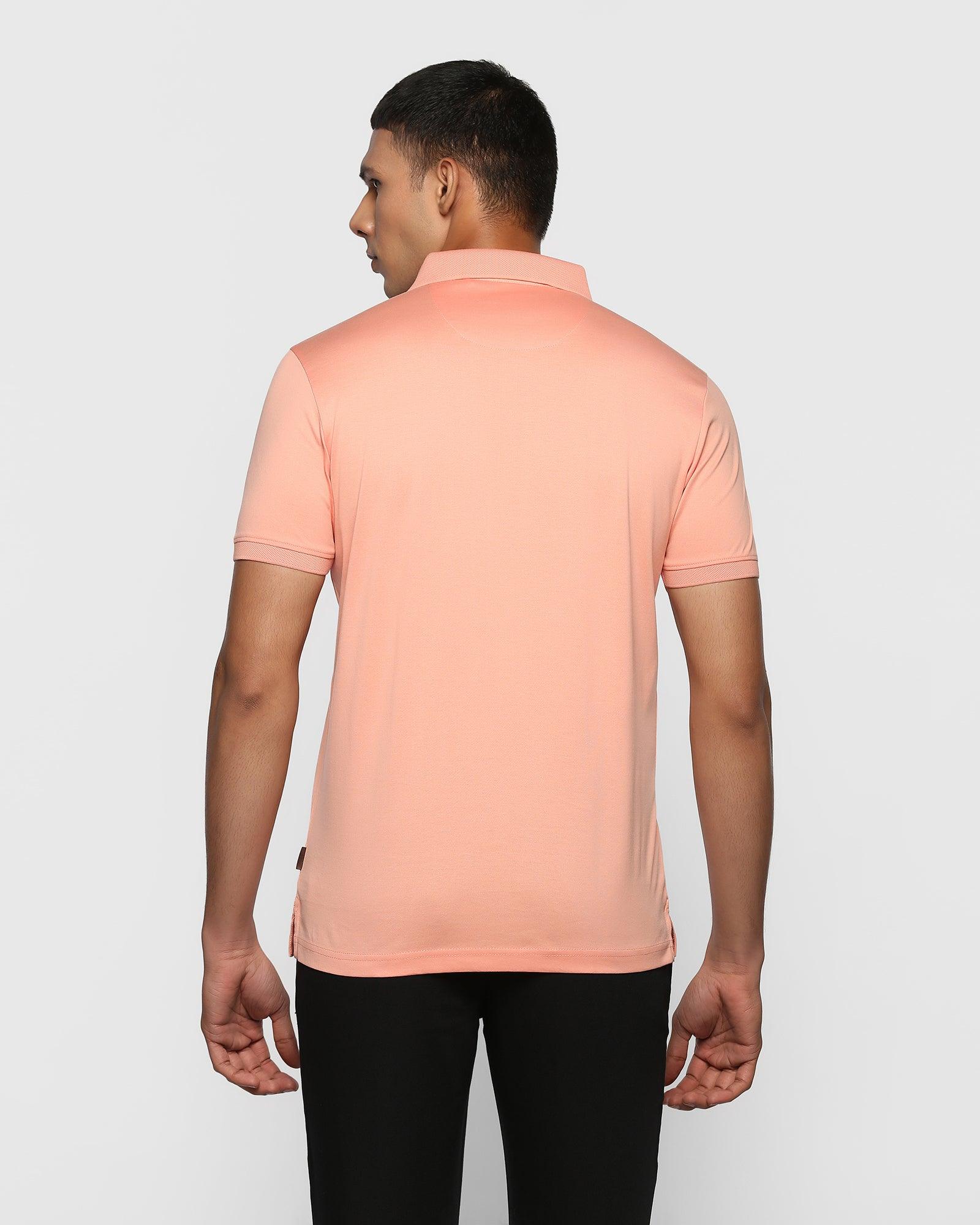 Polo Candy Orange Solid T Shirt - Mercury